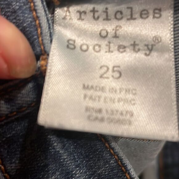 EUC! Articles of Society Frayed Edge Jean Shorts - Size 25 - Picture 3 of 6